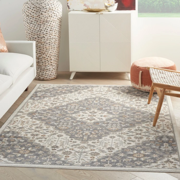 Nourison Elation Area Rug ETN08-Ivory Grey