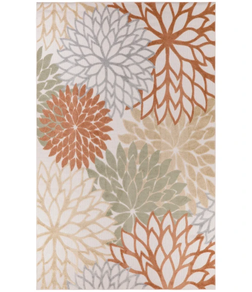 Nourison Aloha Ivory Multicolor ALH05 7 ft. 10 in. X 10 ft. 6 in. Rectangle Rug