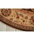 Nourison Living Treasures Round Area Rug LI04-Brown