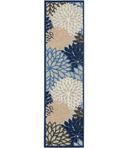 Nourison Home Aloha ALH05 Blue Multicolor 2 ft. 3 in. X 8 ft. Area Rug