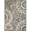 Nourison Home Aloha ALH20 Grey Multicolor 3 ft. 6 in. X 5 ft. 6 in. Area Rug