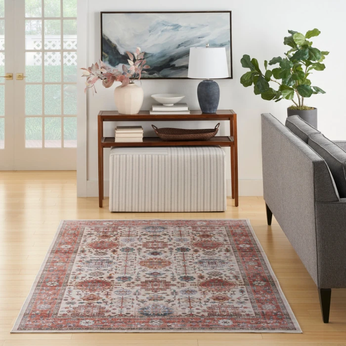 Nourison Fulton Area Rug FUL12 Beige Multicolor