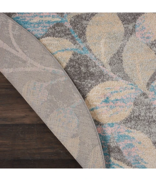 Nourison Tranquil Round Area Rug TRA03-Grey/Beige