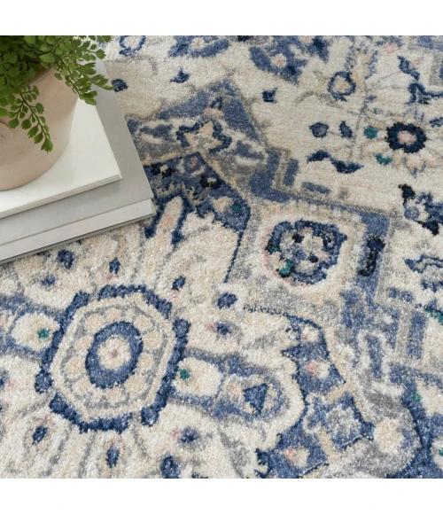 Nourison Passion Area Rug PSN33 Ivory/Grey 5'3" x 7'3"