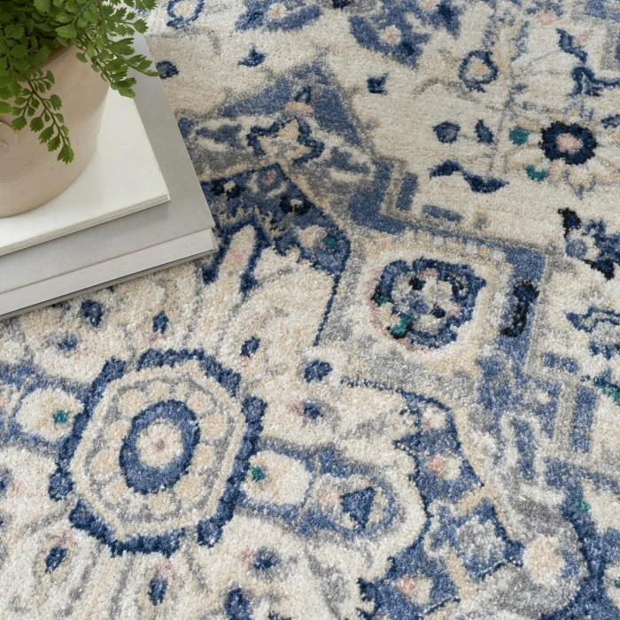 Nourison Passion Area Rug PSN33 Ivory/Grey 5'3" x 7'3"