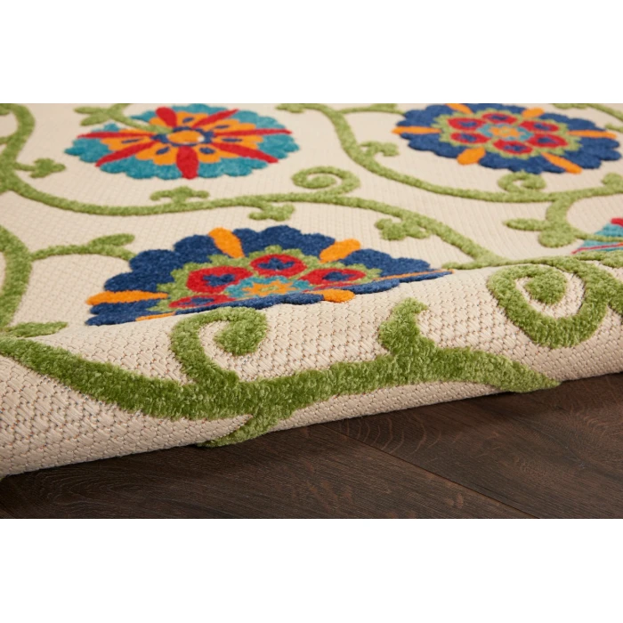 Nourison Aloha Round Area Rug ALH19-Blue/Multicolor