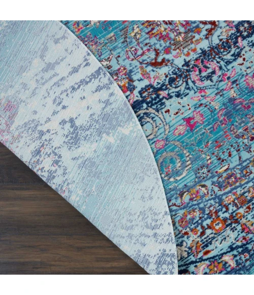 Nourison Vintage Kashan Round Area Rug VKA02-Blue