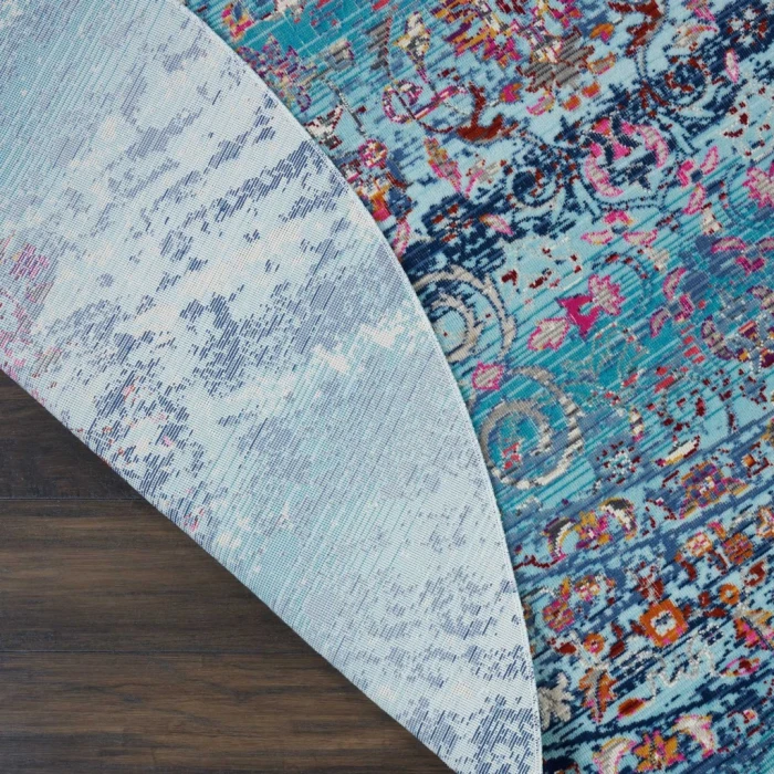 Nourison Vintage Kashan Round Area Rug VKA02-Blue