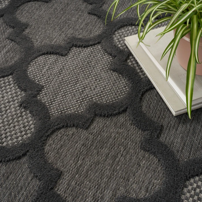 Nourison Easy Care Area Rug NES01 Charcoal/Black