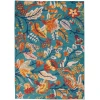 Nourison Home Allur ALR09 Turquoise Multicolor 5 ft. 3 in. X 7 ft. 3 in. Area Rug