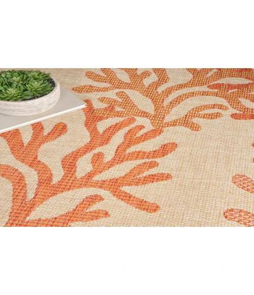 Nourison Garden Oasis Coral GOA05 6 ft. X 9 ft. Rectangle Rug