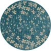 Nourison Home Tranquil TRA04 Turquoise 5 ft. 3 in. Round Area Rug