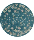 Nourison Tranquil Round Area Rug TRA04-Turquoise