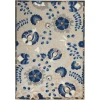 Nourison Home Aloha ALH17 Natural Blue 6 ft. X 9 ft. Area Rug