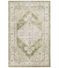 Nourison Home Astra Machine Washable ASW11 Ivory Green 3 ft. 3 in. X 5 ft. Area Rug