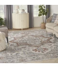 Nourison Astra Machine Washable Grey Multicolor ASW12 10ft. x 14ft. Rect. Rug