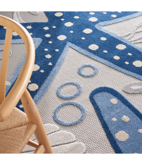 Nourison Aloha Area Rug ALH24-Blue/Grey