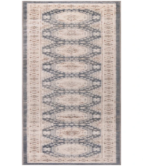 Nourison Serenity Home Ivory Blue SRH01 2 ft. 2 in. X 7 ft. 6 in. Rectangle Rug