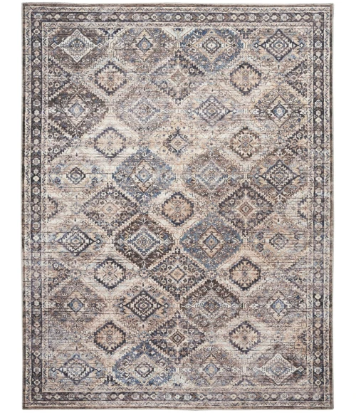 Nicole Curtis Machine Washable Series 1 Area Rug SR103 Ivory/Latte 9' x 12'