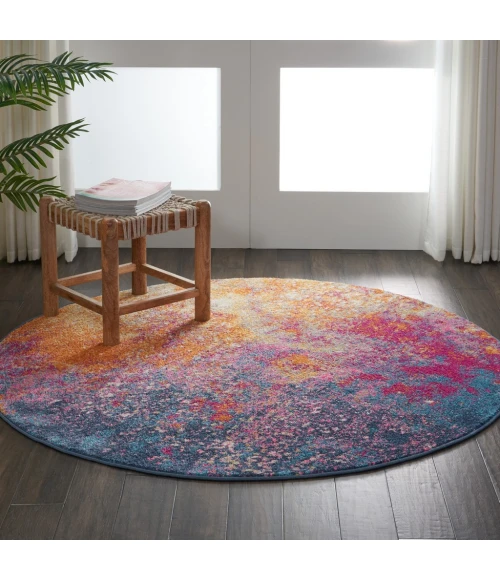 Nourison Passion Round Area Rug PSN10-Sunburst