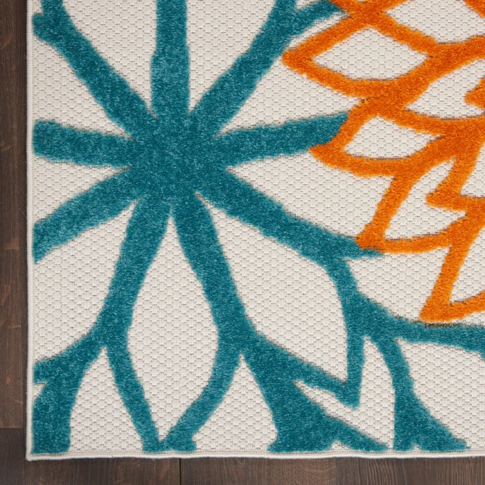 Nourison Aloha Area Rug ALH05 Turquoise Multicolor
