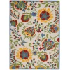 Nourison Home Aloha ALH17 Ivory Multicolor 9 ft. X 12 ft. Area Rug