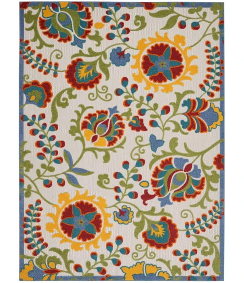 Nourison Aloha Area Rug ALH17-Ivory/Multi
