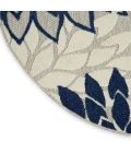 Nourison Aloha Round Area Rug ALH05-Ivory/Navy