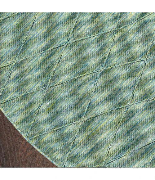 Nourison Washable Solutions Blue/Green WSL01 8 ft. X Round Rug