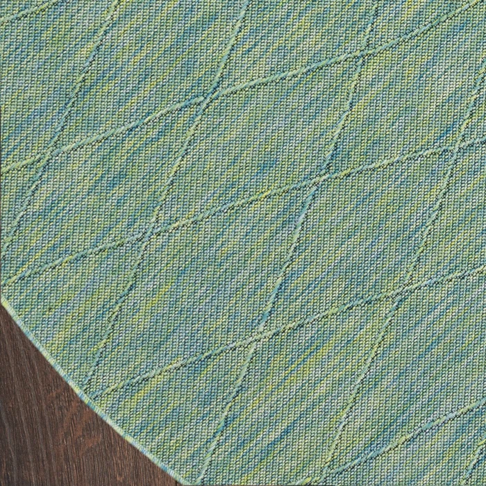 Nourison Washable Solutions Blue/Green WSL01 8 ft. X Round Rug