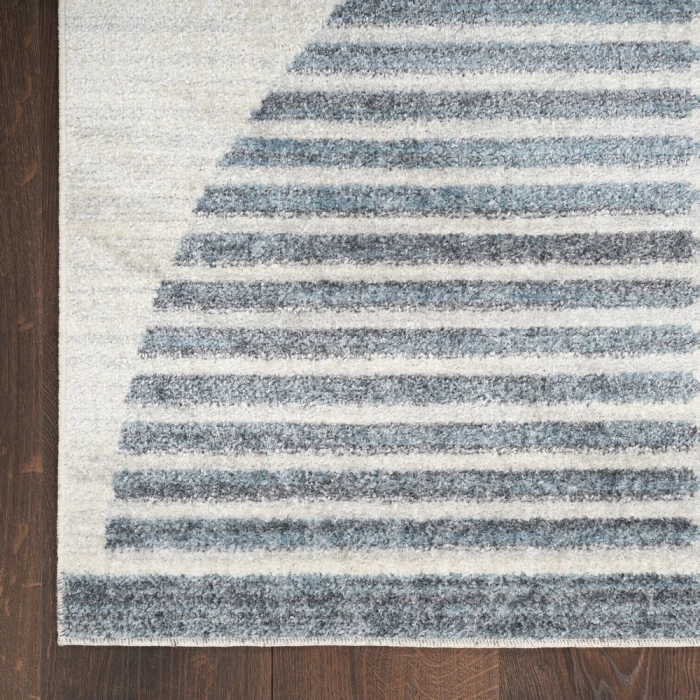 Nourison Astra Machine Washable Area Rug ASW03 Ivory Blue