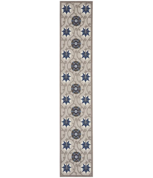 Nourison Aloha Runner Area Rug ALH19-Grey/Blue