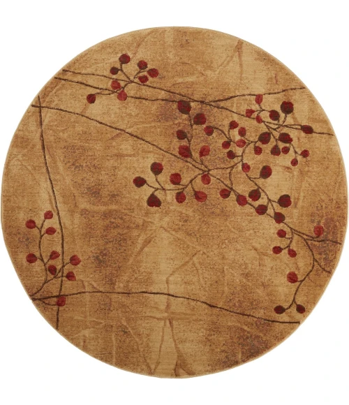 Nourison Somerset Round Area Rug ST74-Latte