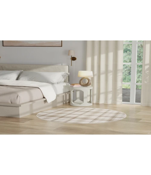 Nourison Grafix Ivory Beige GRF03 4 ft. Round Rug
