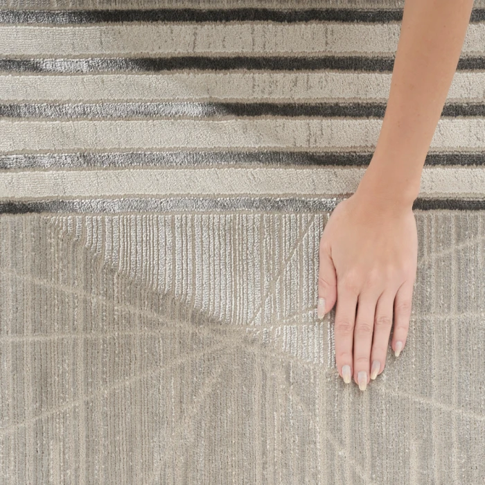 Nourison Desire Area Rug DSR01 Grey Silver
