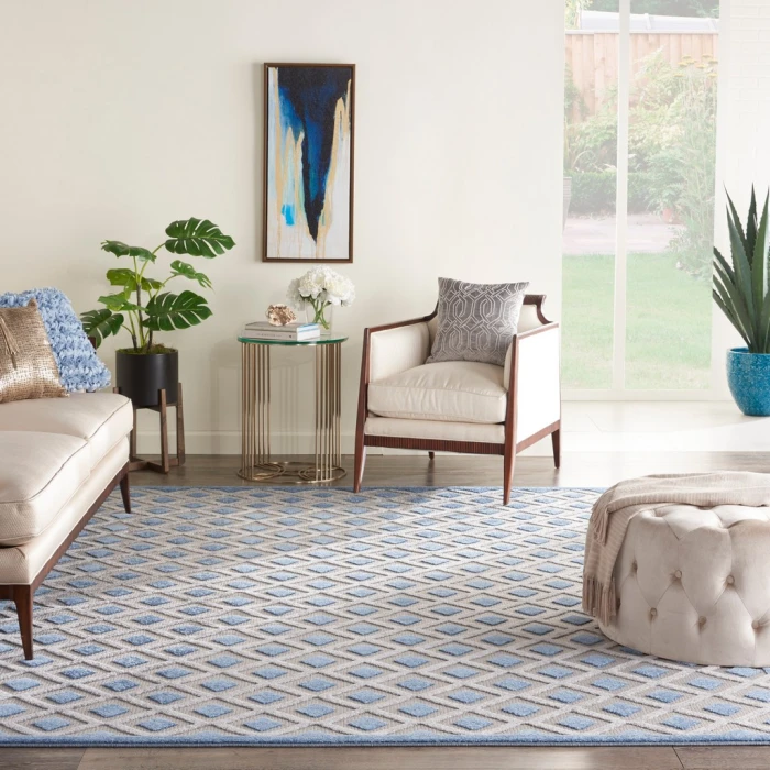 Nourison Aloha Area Rug ALH26-Blue/Grey