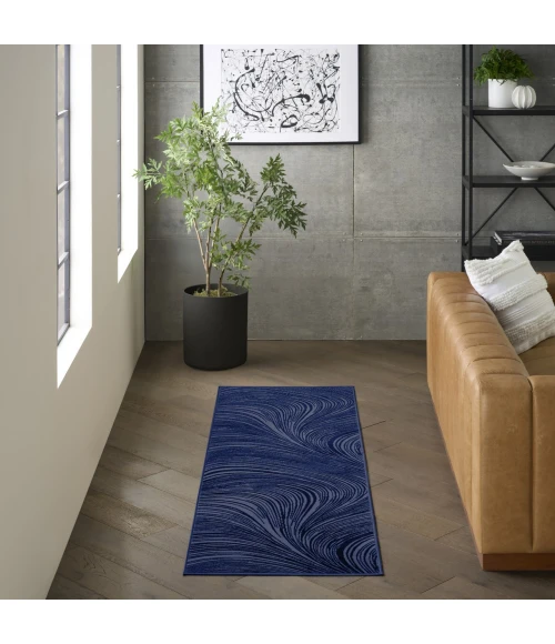 DKNY Central Park West Blue CEP02 2ft.2in. x 7ft.6 Rect. Rug