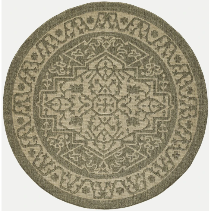 Nourison Tulum Olive TLM05 8 ft. X Round Rug