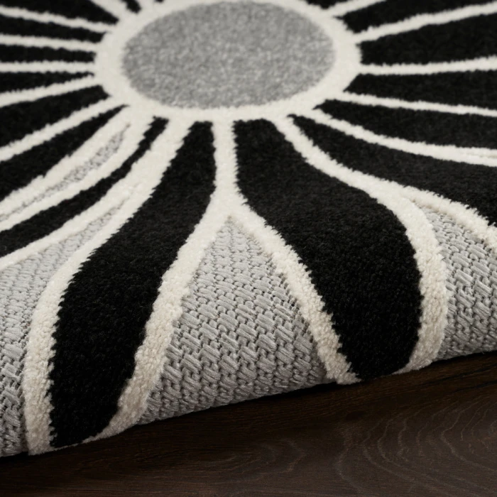 Nourison Aloha Area Rug ALH33 Black White