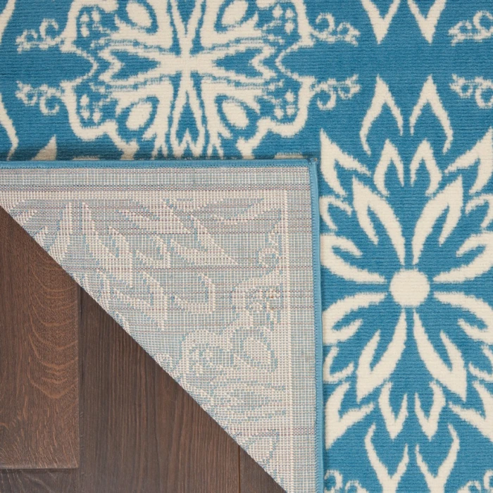 Nourison Jubilant Area Rug JUB06-Ivory/Blue