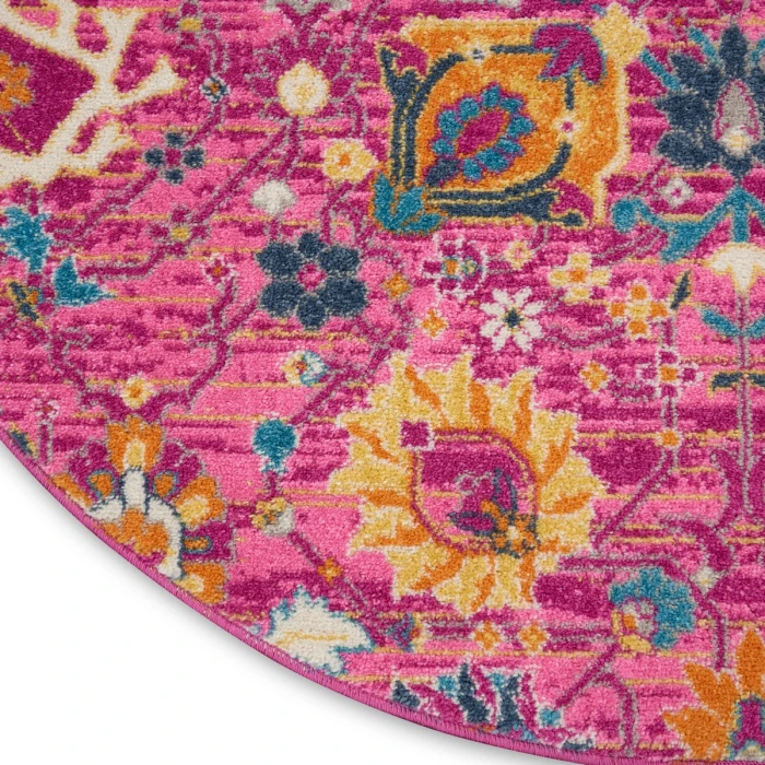 Nourison Passion Area Rug PSN01 Fuchsia 4' Round