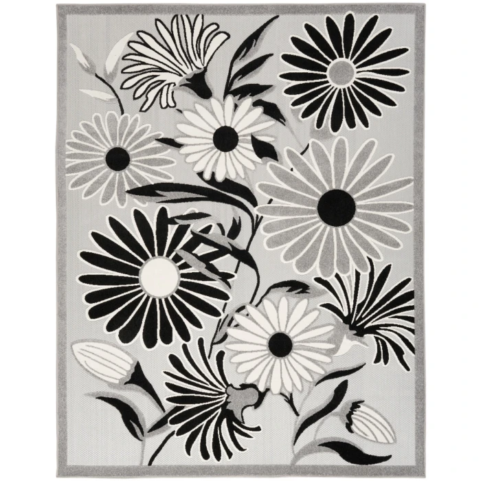 Nourison Aloha Area Rug ALH33 Black White
