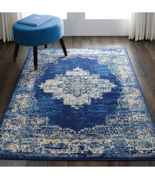 Nourison Grafix Area Rug GRF14-Navy Blue
