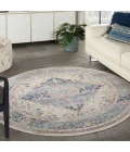 Nourison Vintage Kashan Area Rug VKA07-Ivory Blue