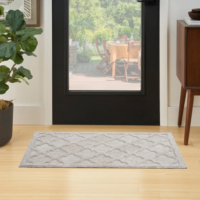 Nourison Easy Care Area Rug NES01 Silver Grey