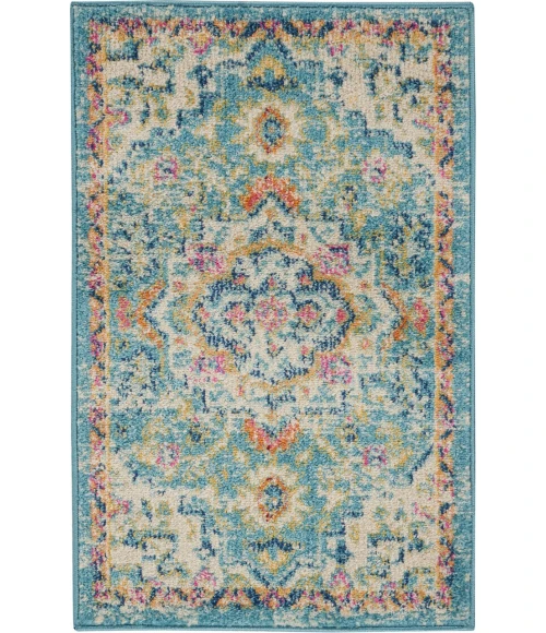Nourison Passion Area Rug PSN25-Ivory/Light Blue