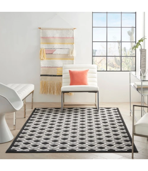 Nourison Aloha Indoor/Outdoor Area Rug ALH26-Black White