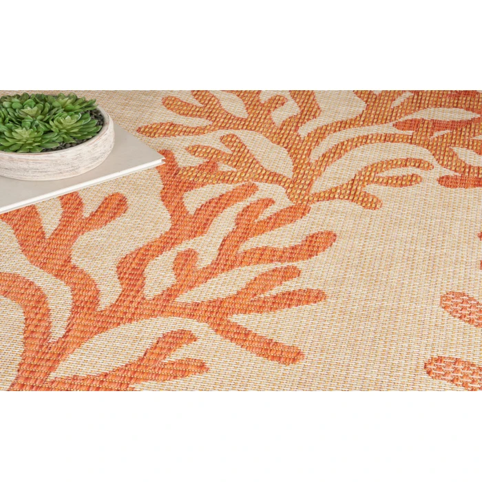 Nourison Garden Oasis Coral GOA05 9 ft. X 12 ft. Rectangle Rug
