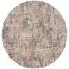 Nourison Home Rustic Textures RUS06 Beige Grey 5 ft. 3 in. Round Area Rug