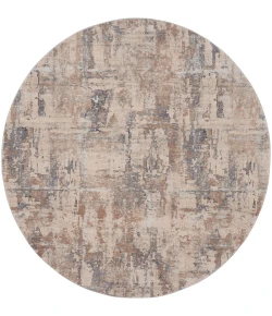 Nourison Home Rustic Textures RUS06 Beige Grey 5 ft. 3 in. Round Area Rug